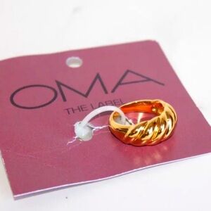 Oma The Label Rope Stack Rings Gold Tone Size 7 5